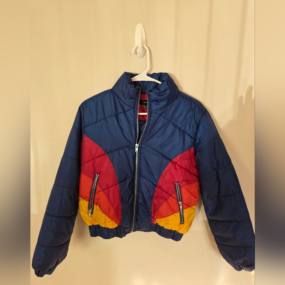 Forever 21 Colorful Puffer Jacket (Small)
